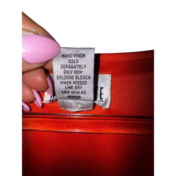 Red Swirl Kimono Sleeve Chiffon Dress Top Size‎ 8 Sexy Boho Luxury Glamour Y2K - Picture 6 of 6